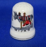 Naparstek Kolekcjonerski Porcelanowy Mijas Osiołek 