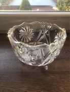 Kryształowa miska na nóżkach PRL