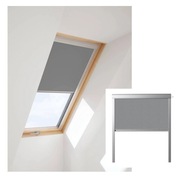 Roleta zaciemniająca 114x118 SZARA okno Fakro Velux Rooflite Optilight S6A