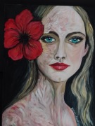 Abstrakcyjny portret kobiety pt. "Bądź moją Muzą "