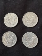 Stare monety 2 złote 4 szt.