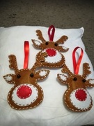 Renifer z filcu zawieszka ręcznie szyta