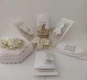 Ekskluzywna kartka exploding box 3d chrzest roczek narodziny urodziny 