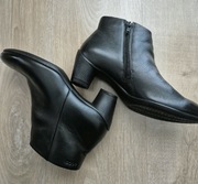 BOTKI ECCO SCULPTURED R.36 SKÓRA CZARNE