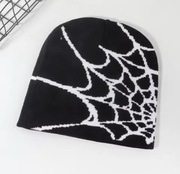 Czapka zimowa beanie pajęczyna aesthetic opium gothic y2k