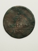 Sprzedam monetę Szwecja 1/2 skillinga 1800r. - Gustaw IV Adolf
