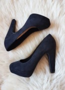 Czarne buty czółenka Szpilki New Look 37 Vintage y2k Black shoes Platformy