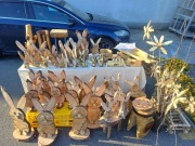 zajac wielkanocny z drzewa stojki na doniczki patery z drzewa 