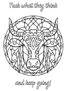 Motywacyjna kolorowanka MANDALA dla dorosłych