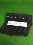 Nike Wysokie Długie Czarne Skarpety Długie 34-38(6 par) 