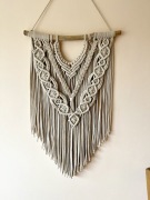 Makrama nude 50cm ozdoba ścienna ze sznurka boho