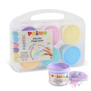 Farby do malowania palcami PASTELOWE 6x100g w plastikowej walizce.