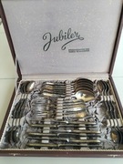 Komplet sztućców warszawskiej firmy FRAGET, posrebrzany, lata 60te 