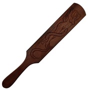 Packa BDSM wykonana z hebanu makassar - kobieta z wężem