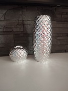 Zestaw dekoracyjny wazon + świecxnikm