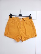 New look denim krótkie szorty musztardowe spodenki letnie 40L oliwkowe