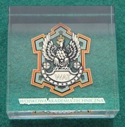 WAT - pamiatka nagrodowa od władz uczelni