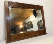 ORZECHOWE LUSTRO SECESJA KRYSZTAŁ TRANSPORT CAŁA POLSKA 