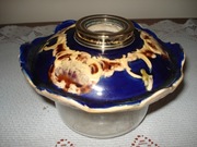 Pokrywka do lampy naftowej majolika