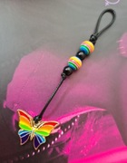 Brelok breloczek motyl motylek tęcza lgbt handmade