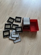 Szklane ramki do przeźroczy slajdów 25szt PRL vintage retro