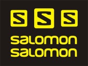 SALOMON żółte lub białe Naklejki na kask narciarski snowboardowy 