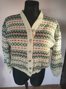 Vintage sweterek norweski wełniany 