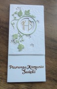 Zaproszenia na Pierwszą Komunię Świętą + koperta personalizacja
