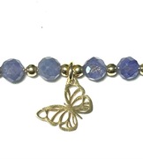 Bransoletka Naturalny Kamień Tanzanit A++ 5 ct Srebro 925