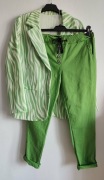 Nowy komplet marynarka + spodnie kolor trawa R - L/XL Made in Italy