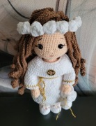 Lalka komunijna Anielka,  handmade, rękodzieło 