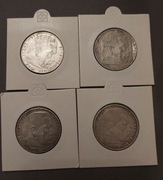 Monety 5 marek, 5 reichsmarek, 1936 rok, 4 sztuki, srebro