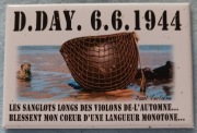 Magnes na lodówkę z Francji - 6.6.1944 - Lądowanie w Normandii 80x55 