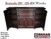 Stylowa Komoda 180` ( 2S-4D) Orzech Włoski Wenge Bekas Producent Mebli