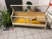 Klatka drewniana dla królika świnki morskiej.