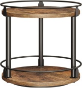 OBROTOWY ORGANIZER 2-POZIOMOWY STYL LOFT & RUSTYKALNY BRĄZ