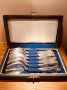 Łyżeczki posrebrzane MET 60 wzór romański Hefra