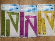 Zestaw Geometryczny Elastyczny różowy linijka ekierka