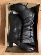 Kozaki damskie PIMO skórzane ocieplane rozm 40