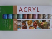Farby Akrylowe Kolory Metaliczne x10 