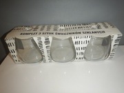 komplet 3 sztuk świeczników szklanych