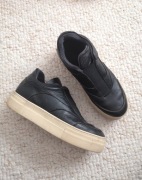 Skórzane buty wsuwane slip-on na wyższej podeszwie