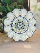 Bolesławiec Talerz na jajka półmisek ceramiczny ceramika Bolesławiec 26 cm