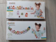 nowe Cubika drewniane klocki korale do nawlekania 36m+