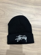 Czapka zimowa Stussy czarna beanie haft logo unisex