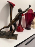 Brąz Max Kruse Nenikhamen Rzeźba Maratończyk  oryginal z epoki