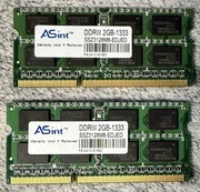 ASint RAM DDR3 4GB (2x2GB) 1333MHz SO-DIMM do laptopa