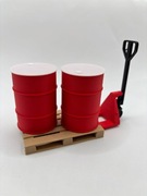 Zestaw paleciak i beczki w skali 1:18