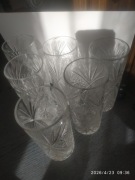 6 krysztalowych  szklan "long drink