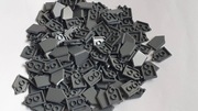 500 szt płytek ciemnoszarych DBG, 2x3, LEGO 22385, nowe